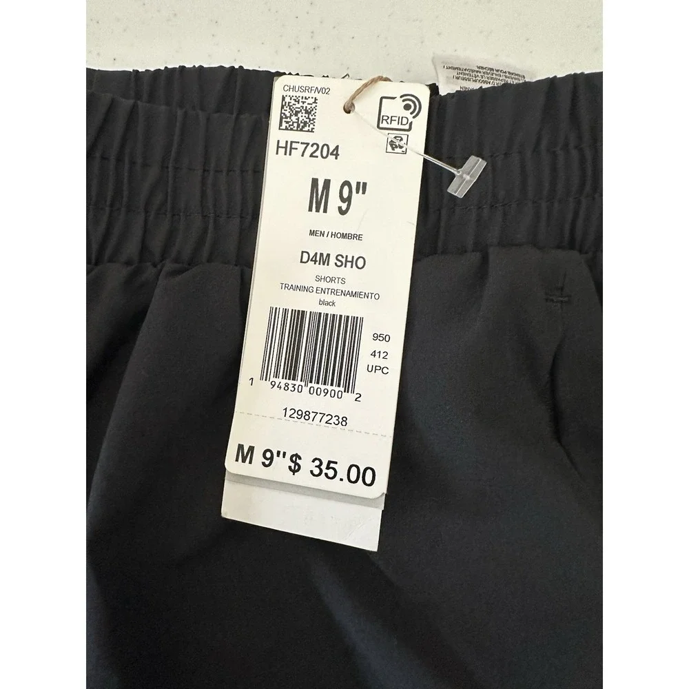 Adidas AEROREADY Men's Black Athletic Training Shorts 9" Inseam Pockets New - Picture 4 of 11